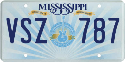 MS license plate VSZ787