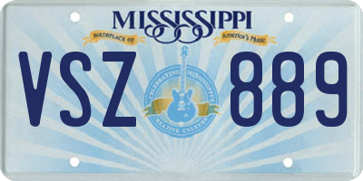 MS license plate VSZ889