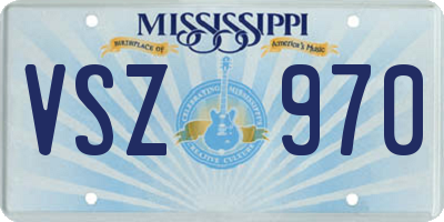 MS license plate VSZ970