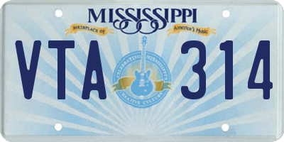 MS license plate VTA314