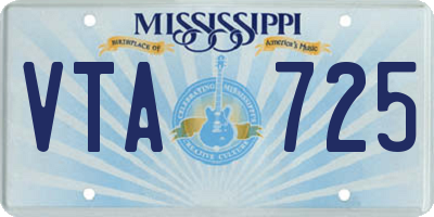 MS license plate VTA725