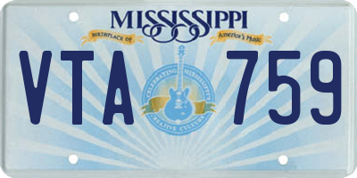 MS license plate VTA759