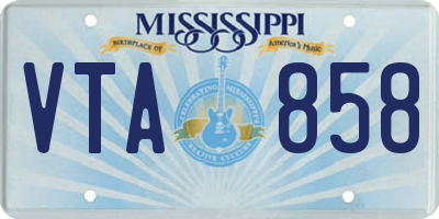 MS license plate VTA858