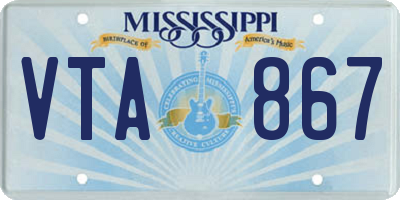 MS license plate VTA867