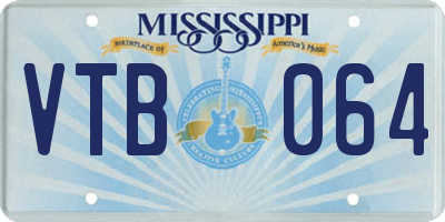 MS license plate VTB064
