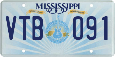 MS license plate VTB091
