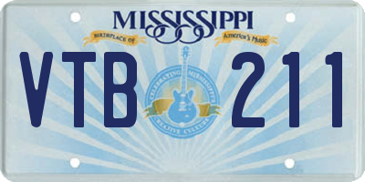 MS license plate VTB211
