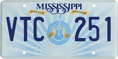 MS license plate VTC251