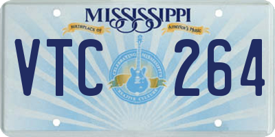 MS license plate VTC264