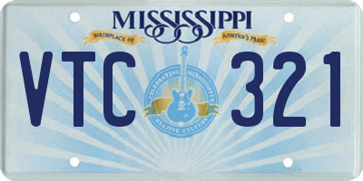 MS license plate VTC321