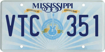 MS license plate VTC351