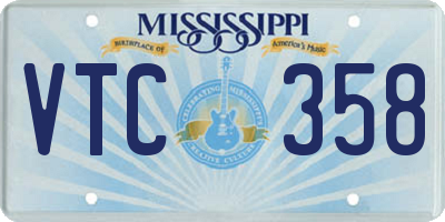 MS license plate VTC358