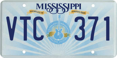 MS license plate VTC371