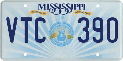 MS license plate VTC390