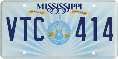 MS license plate VTC414