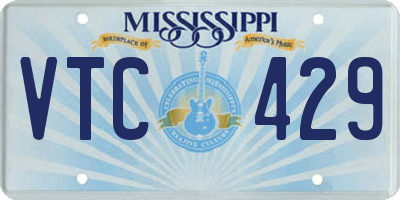 MS license plate VTC429