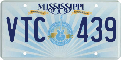 MS license plate VTC439
