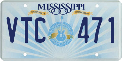 MS license plate VTC471