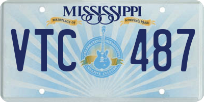 MS license plate VTC487
