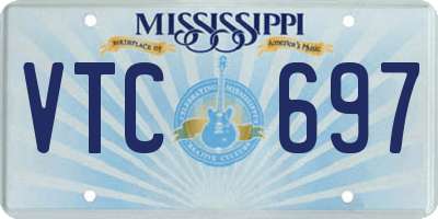 MS license plate VTC697