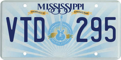 MS license plate VTD295