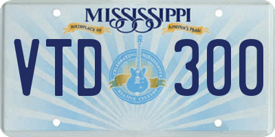 MS license plate VTD300