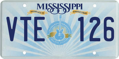 MS license plate VTE126