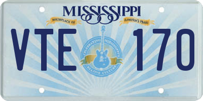 MS license plate VTE170