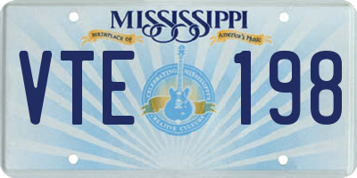 MS license plate VTE198