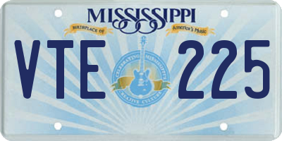 MS license plate VTE225