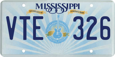 MS license plate VTE326