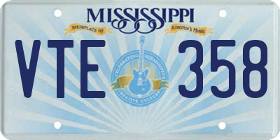 MS license plate VTE358