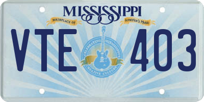 MS license plate VTE403