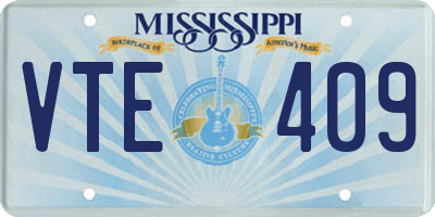 MS license plate VTE409