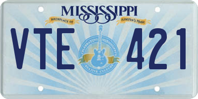 MS license plate VTE421