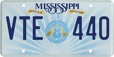 MS license plate VTE440