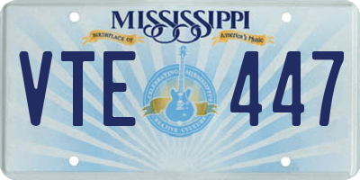 MS license plate VTE447
