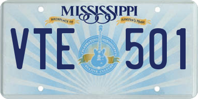MS license plate VTE501