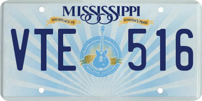MS license plate VTE516