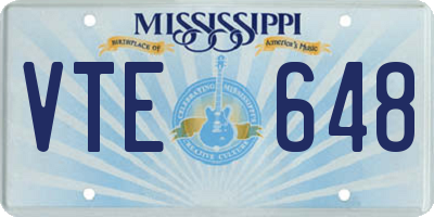 MS license plate VTE648