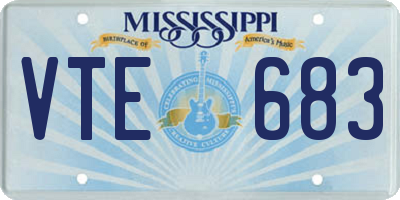 MS license plate VTE683