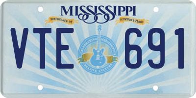MS license plate VTE691
