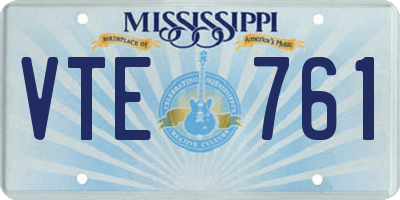 MS license plate VTE761