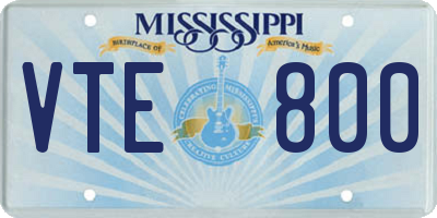 MS license plate VTE800