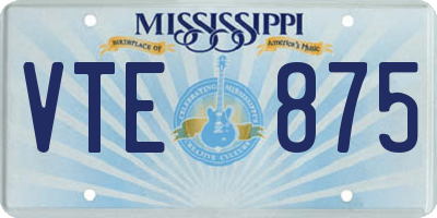 MS license plate VTE875