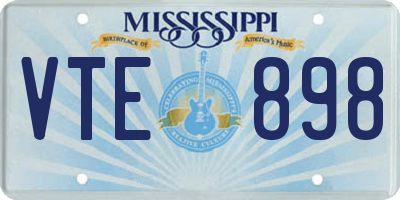 MS license plate VTE898