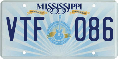 MS license plate VTF086