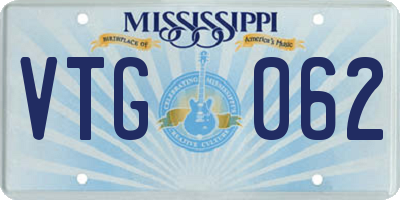 MS license plate VTG062