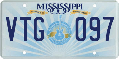 MS license plate VTG097