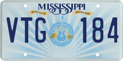MS license plate VTG184